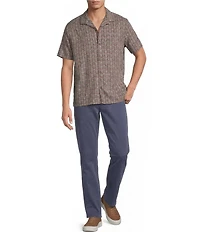 Rowm Short Sleeve Hemp Mini Floral Print Shirt