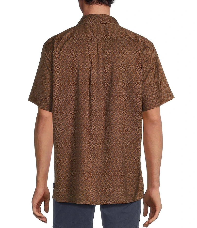 Rowm Short Sleeve Large Diamond Geo Print Shirt