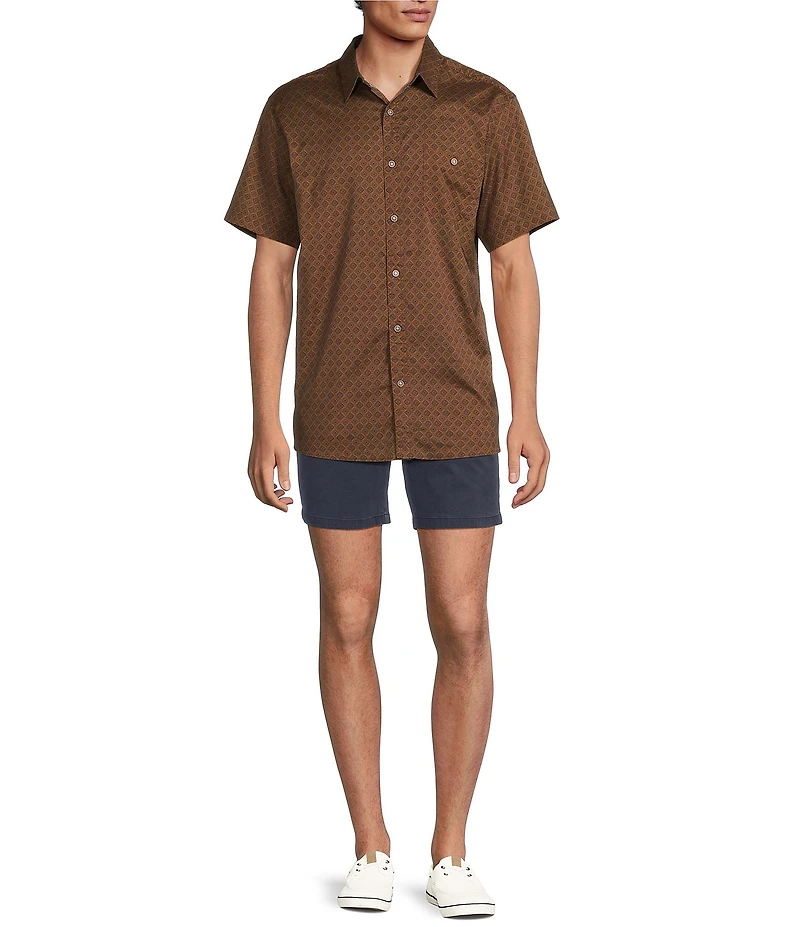 Rowm Short Sleeve Large Diamond Geo Print Shirt