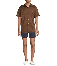 Rowm Short Sleeve Large Diamond Geo Print Shirt