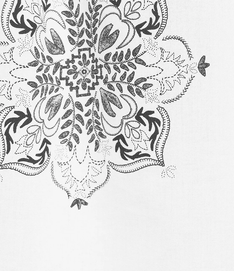 Rowm Short Sleeve Large Medallion Print Shirt