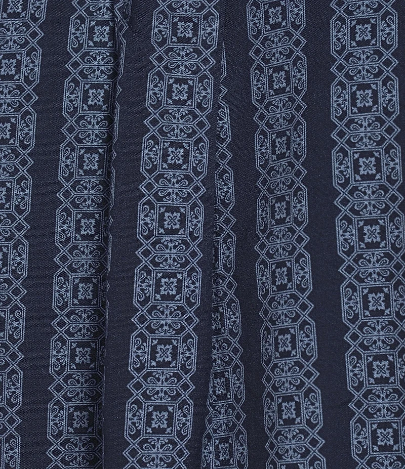 Rowm Short Sleeve Large Stripe Print Shirt