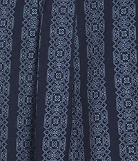 Rowm Short Sleeve Large Stripe Print Shirt