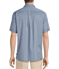 Rowm Short Sleeve Large Zigzag Print Shirt