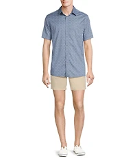 Rowm Short Sleeve Large Zigzag Print Shirt