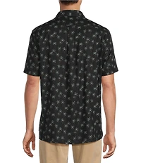 Rowm Short Sleeve Micro Palm Print Shirt