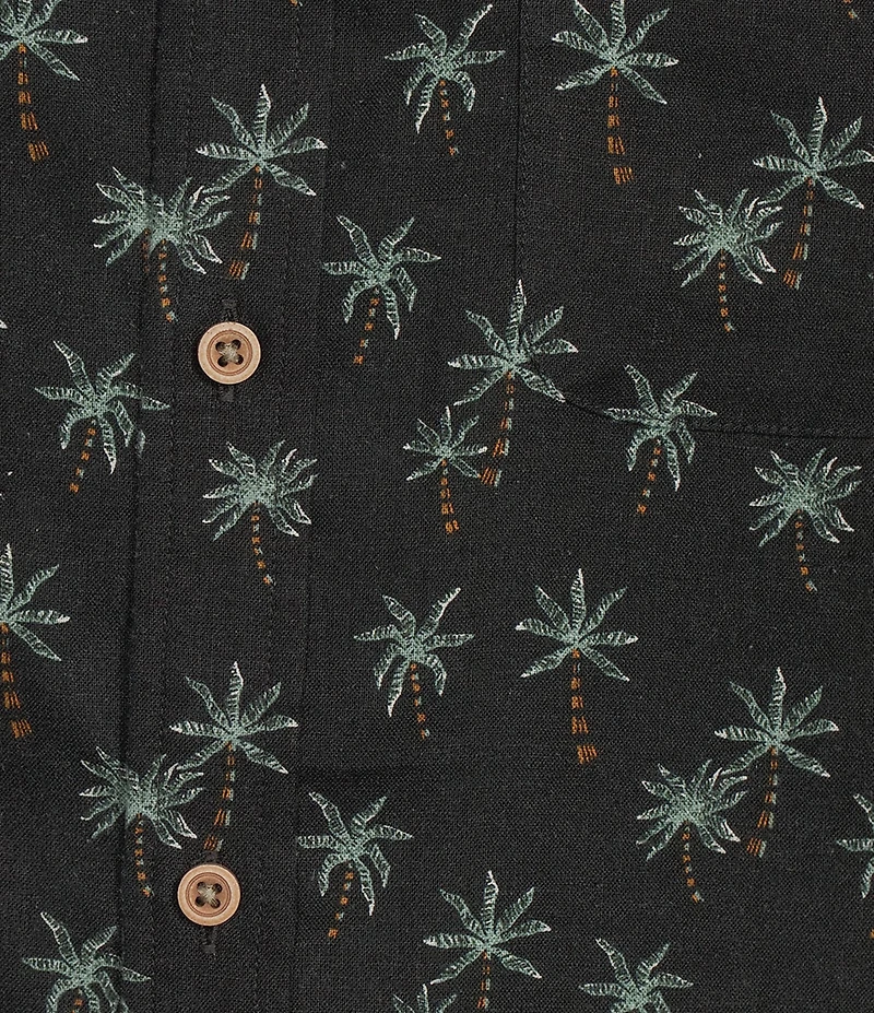 Rowm Short Sleeve Micro Palm Print Shirt