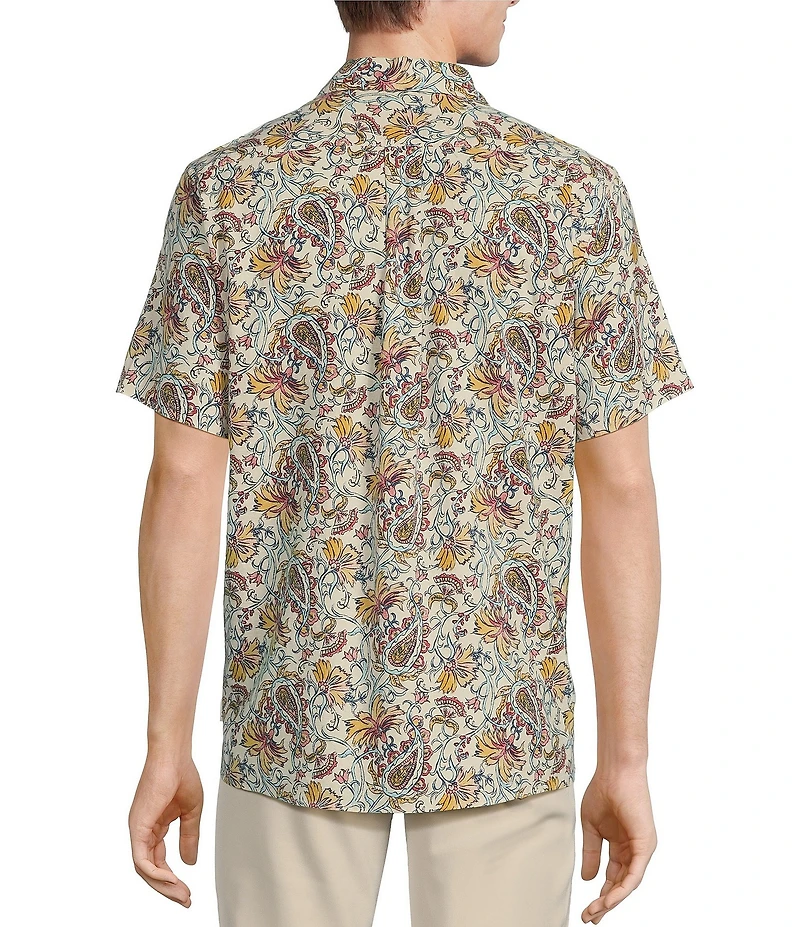 Rowm Short Sleeve Outsider Paisley Print Shirt