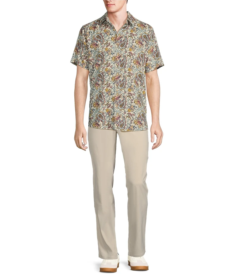 Rowm Short Sleeve Outsider Paisley Print Shirt