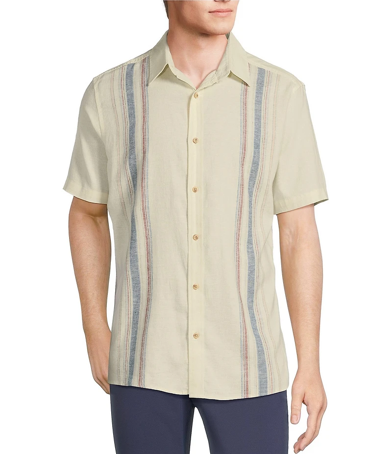 Rowm Short Sleeve Outsider Stripe Pattern Shirt