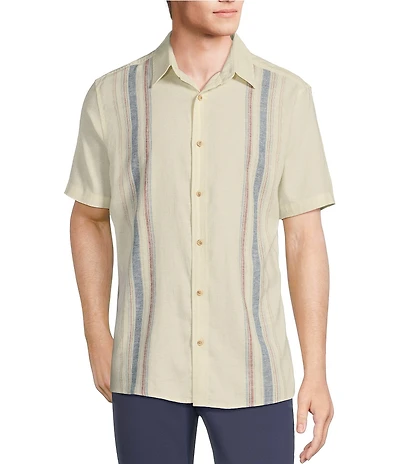 Rowm Short Sleeve Outsider Stripe Pattern Shirt