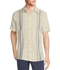 Rowm Short Sleeve Outsider Stripe Pattern Shirt