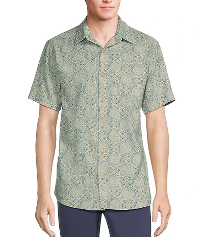 Rowm Short Sleeve Outsider Tile Print Shirt