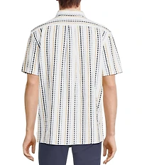 Rowm Short Sleeve Seersucker Micro Geo Print Shirt