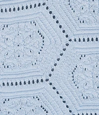 Rowm Short Sleeve Solid Jacquard Johnny Collar Knit Shirt