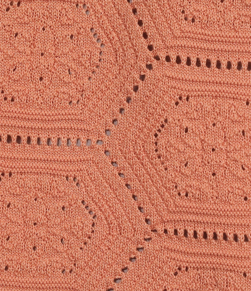 Rowm Short Sleeve Solid Jacquard Johnny Collar Knit Shirt