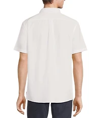 Rowm Short Sleeve Solid Seersucker Coatfront Shirt