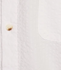 Rowm Short Sleeve Solid Seersucker Coatfront Shirt