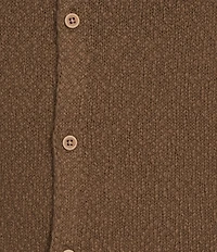 Rowm Short Sleeve Solid Slub Button Front Sweater Knit Shirt