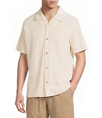 Rowm Short Sleeve Solid Terry Camp Shirt