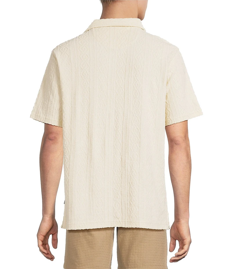 Rowm Short Sleeve Solid Terry Camp Shirt