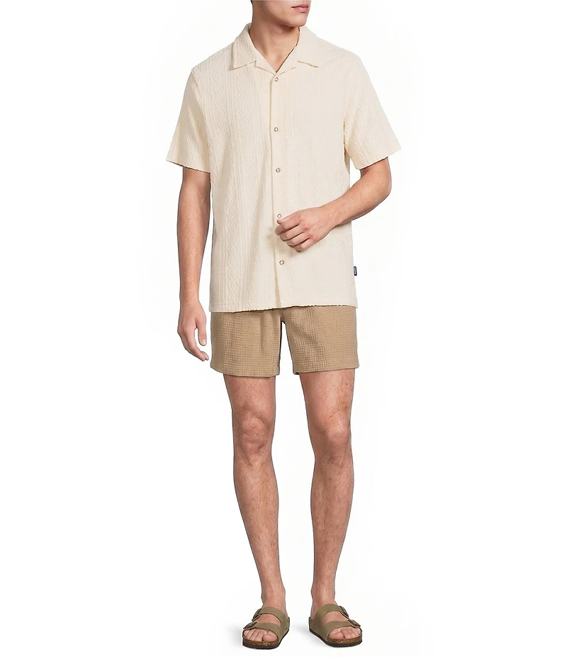 Rowm Short Sleeve Solid Terry Camp Shirt