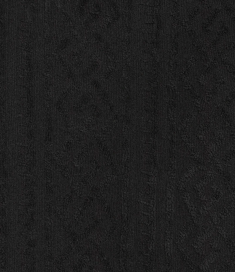 Rowm Short Sleeve Solid Terry Johnny Collar Shirt
