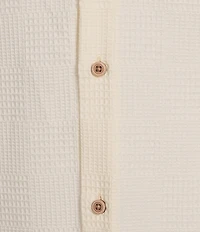 Rowm Short Sleeve Solid Textured Camp Shirt