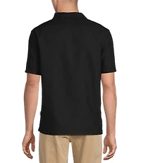 Rowm Short Sleeve Solid Textured Camp Shirt