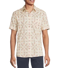 Rowm Short Sleeve Stamp Print Shirt