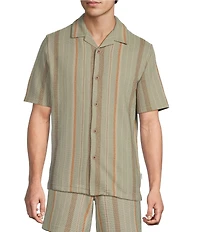 Rowm Short Sleeve Stripe Camp Shirt