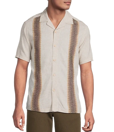 Rowm Short Sleeve Striped Camp Shirt