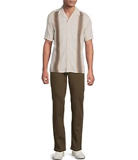 Rowm Short Sleeve Striped Camp Shirt