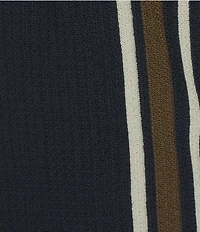Rowm Short Sleeve Striped Knit Polo Shirt