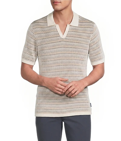 Rowm Short Sleeve Striped Snit Shirt