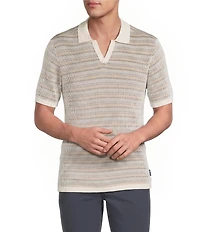 Rowm Short Sleeve Striped Snit Shirt