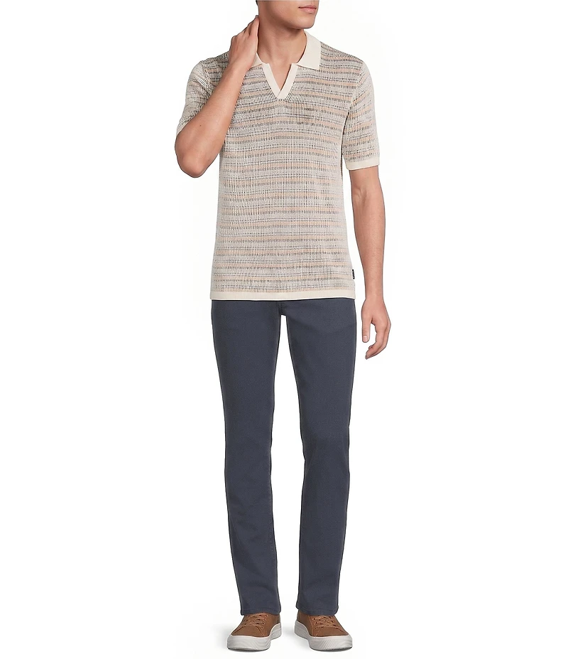 Rowm Short Sleeve Striped Snit Shirt