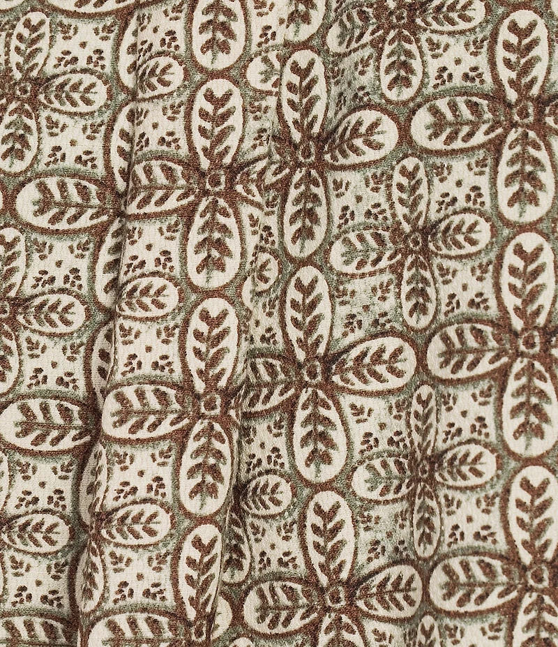 Rowm Short Sleeve Textured Batik Tile Print Shirt