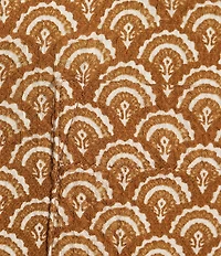 Rowm Short Sleeve Textured Floral Fan Print Shirt