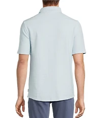 Rowm Short Sleeve Textured Solid Button Front Shirt