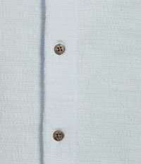 Rowm Short Sleeve Textured Solid Button Front Shirt