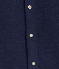 Rowm Short Sleeve Textured Solid Coatfront Shirt