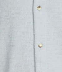 Rowm Short Sleeve Textured Solid Coatfront Shirt