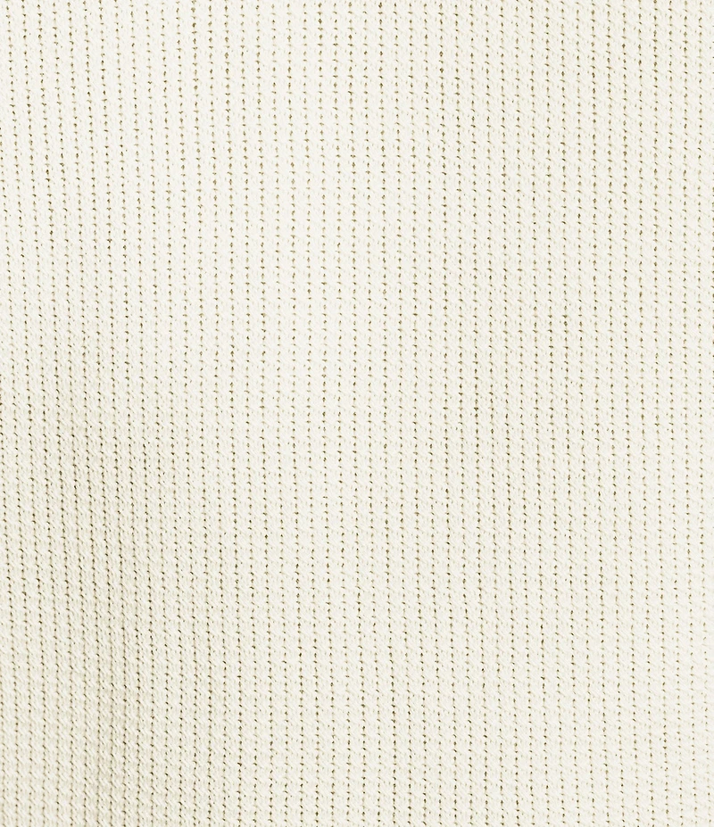 Rowm Short Sleeve Textured Solid Johnny Collar Knit Sweater Shirt