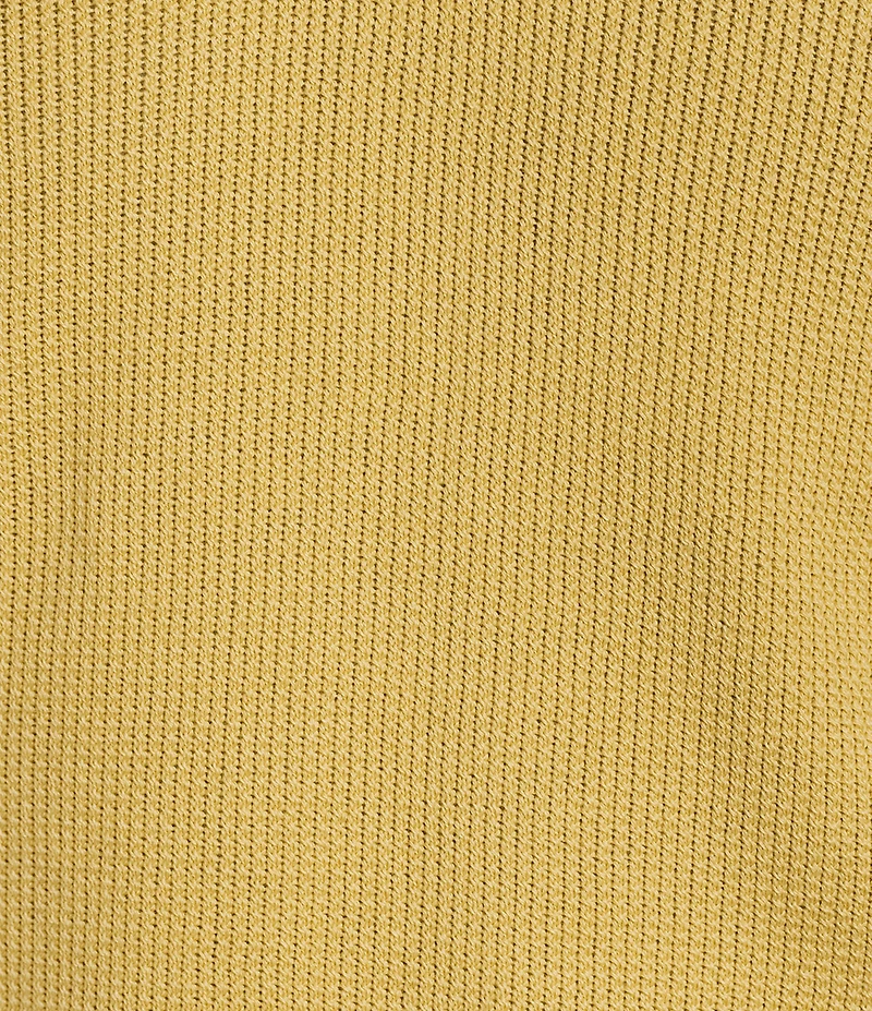 Rowm Short Sleeve Textured Solid Johnny Collar Knit Sweater Shirt