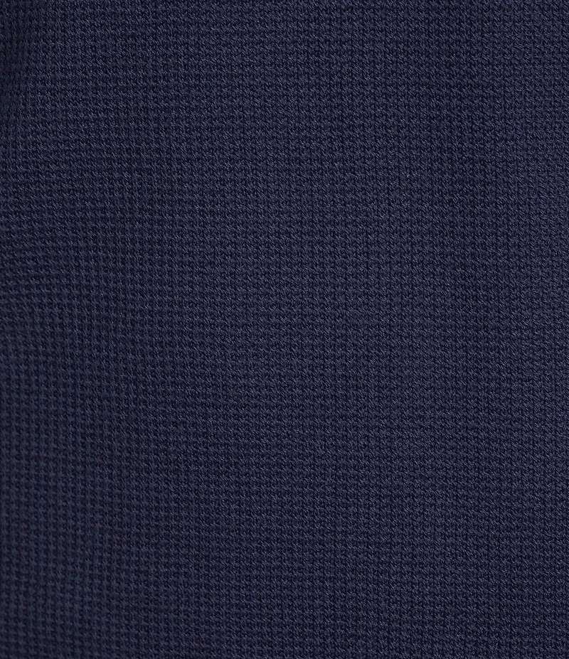 Rowm Short Sleeve Textured Solid Johnny Collar Knit Sweater Shirt