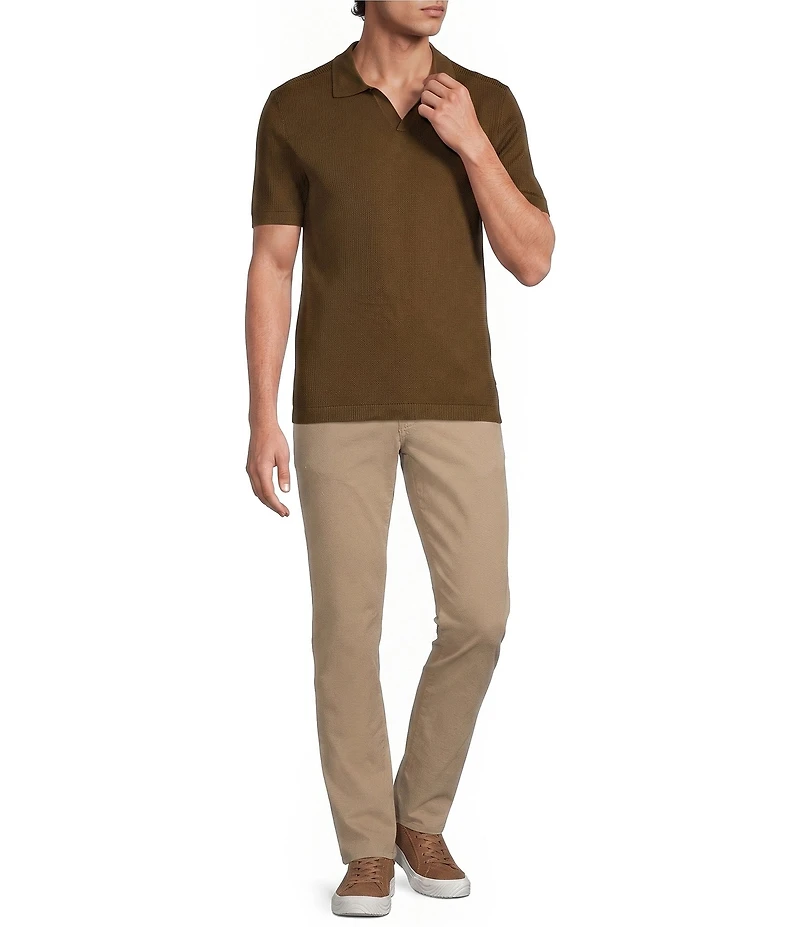 Rowm Short Sleeve Textured Solid Snit Shirt