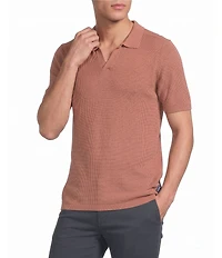 Rowm Short Sleeve Textured Solid Snit Shirt