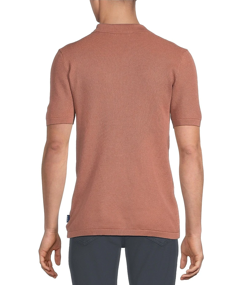 Rowm Short Sleeve Textured Solid Snit Shirt