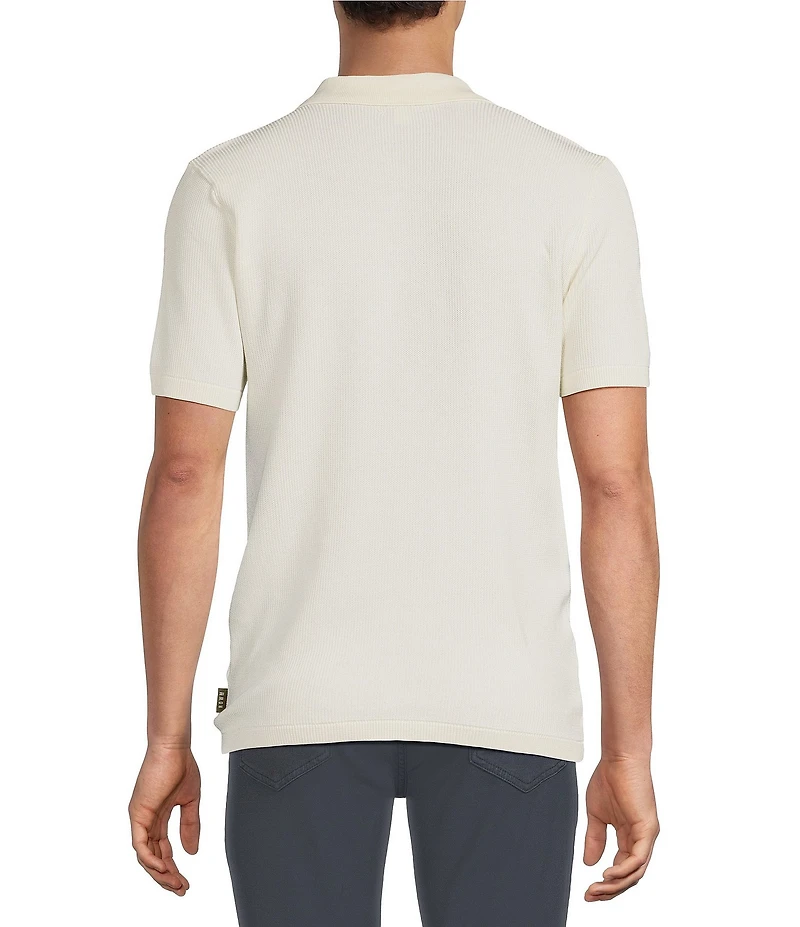 Rowm Short Sleeve Textured Solid Snit Shirt